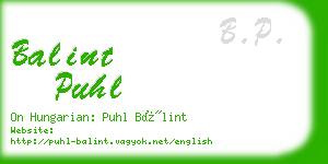 balint puhl business card